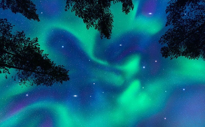 photo showing northern lights in norway