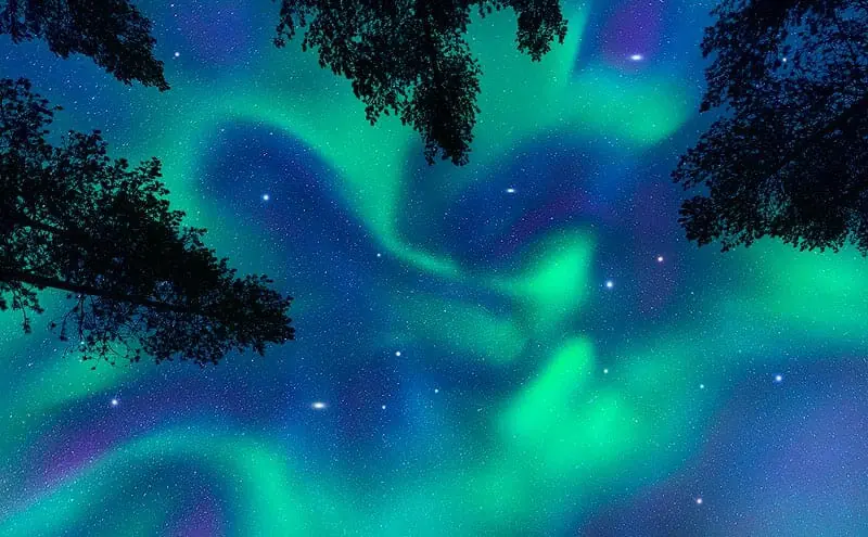 photo showing northern lights in norway