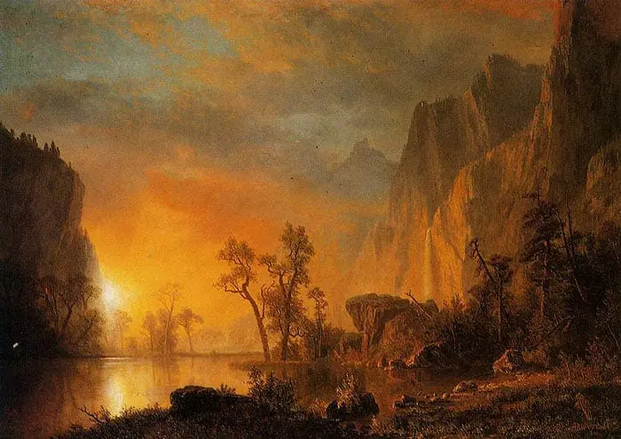 Analogous Color Harmony - Albert Bierstadt Example