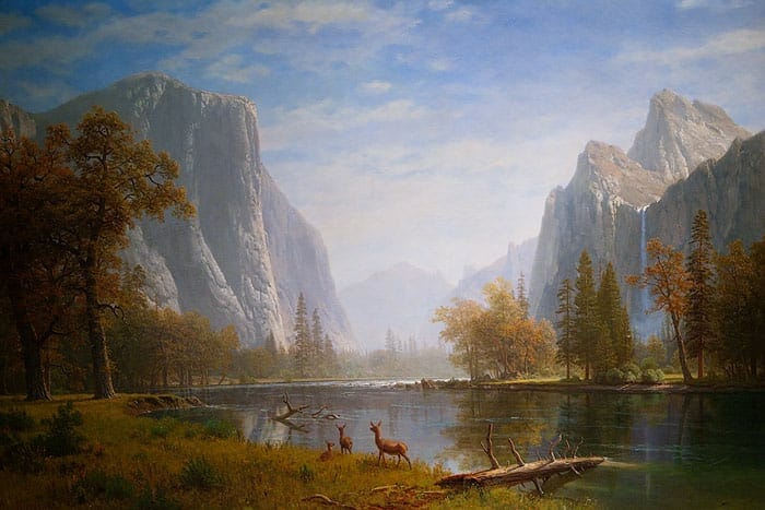 Split Complimentary Color Harmony - Albert Bierstadt Example