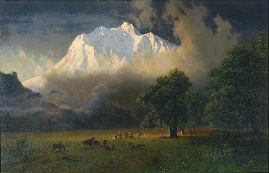 Square Color Harmony - Albert Bierstadt Mount Adams Examples
