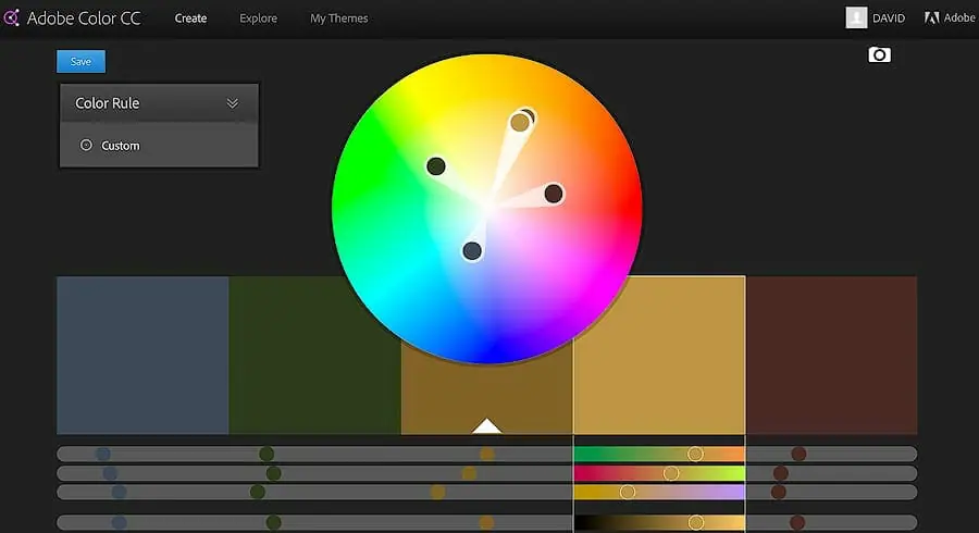 Square Color Harmony - Albert Bierstadt Mount Adams Examples